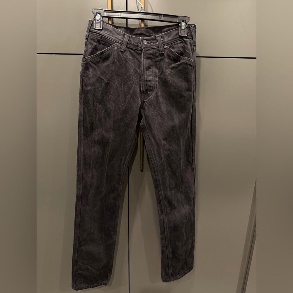 Topo Designs Men’s Black Washed Denim Jeans Size 28 Made in USA